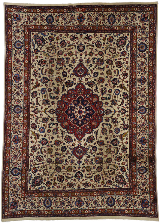 8 x 11 Antique Persian Mashhad Rug 74418