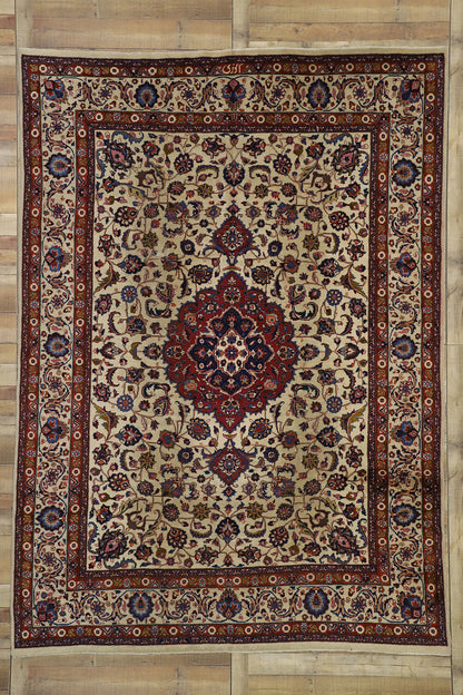 8 x 11 Antique Persian Mashhad Rug 74418