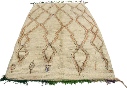 4 x 5 Vintage Moroccan Azilal Rug 74429