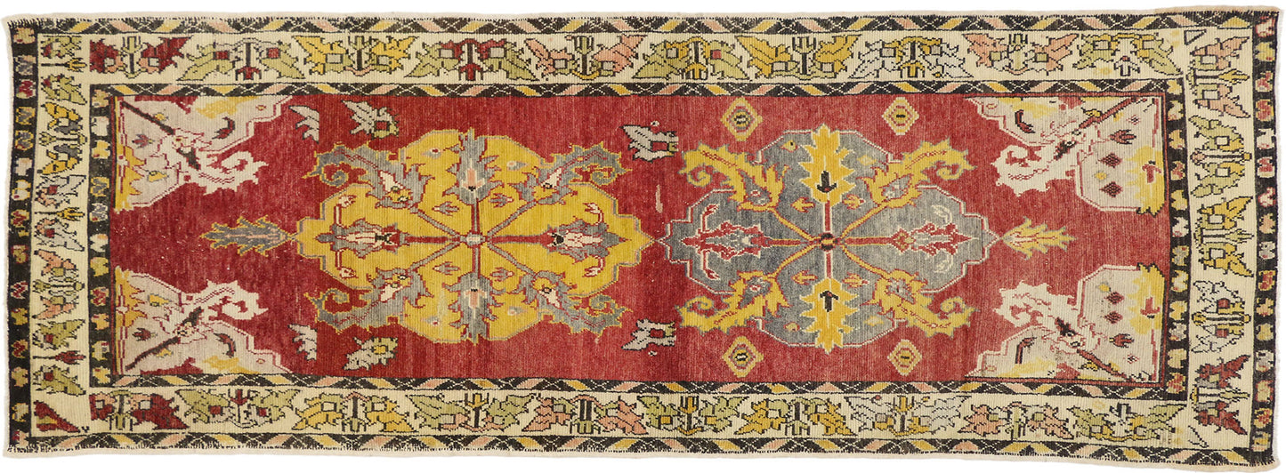 4 x 10 Vintage Turkish Oushak Rug 74476