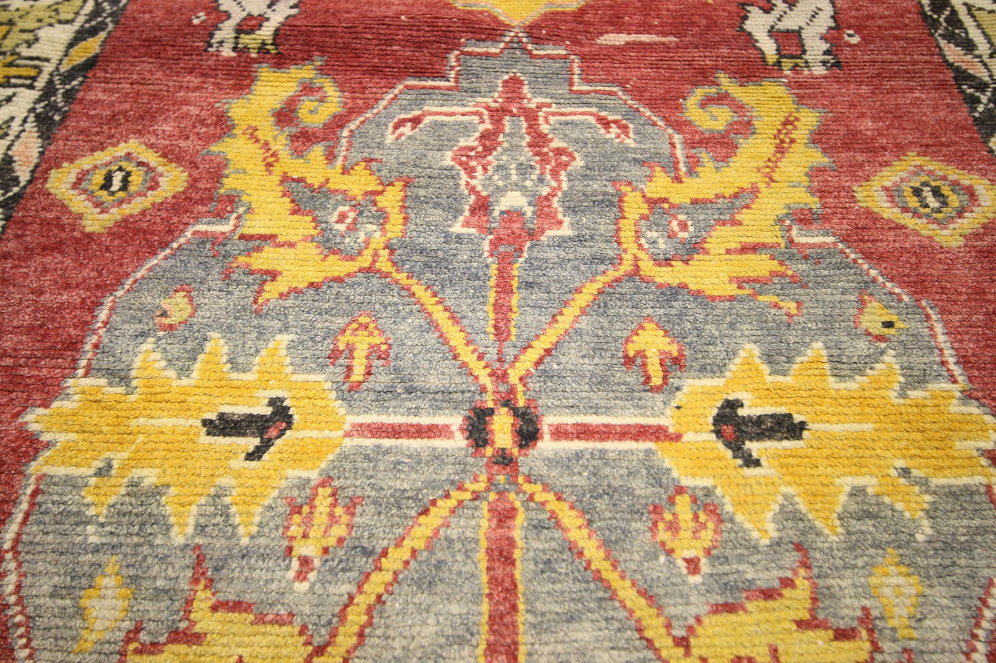 4 x 10 Vintage Turkish Oushak Rug 74476