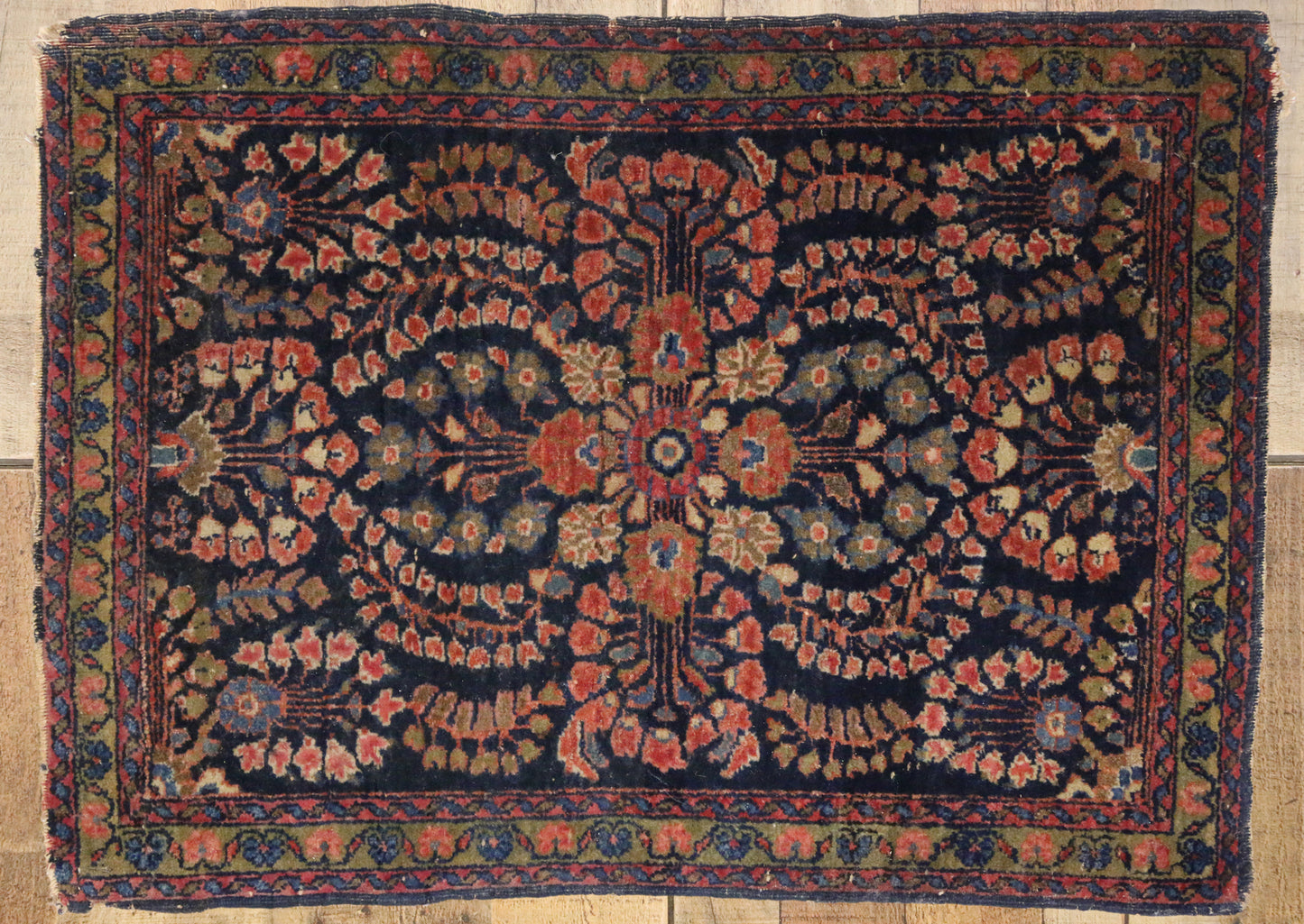 2 x 3 Antique Persian Sarouk Rug 74477