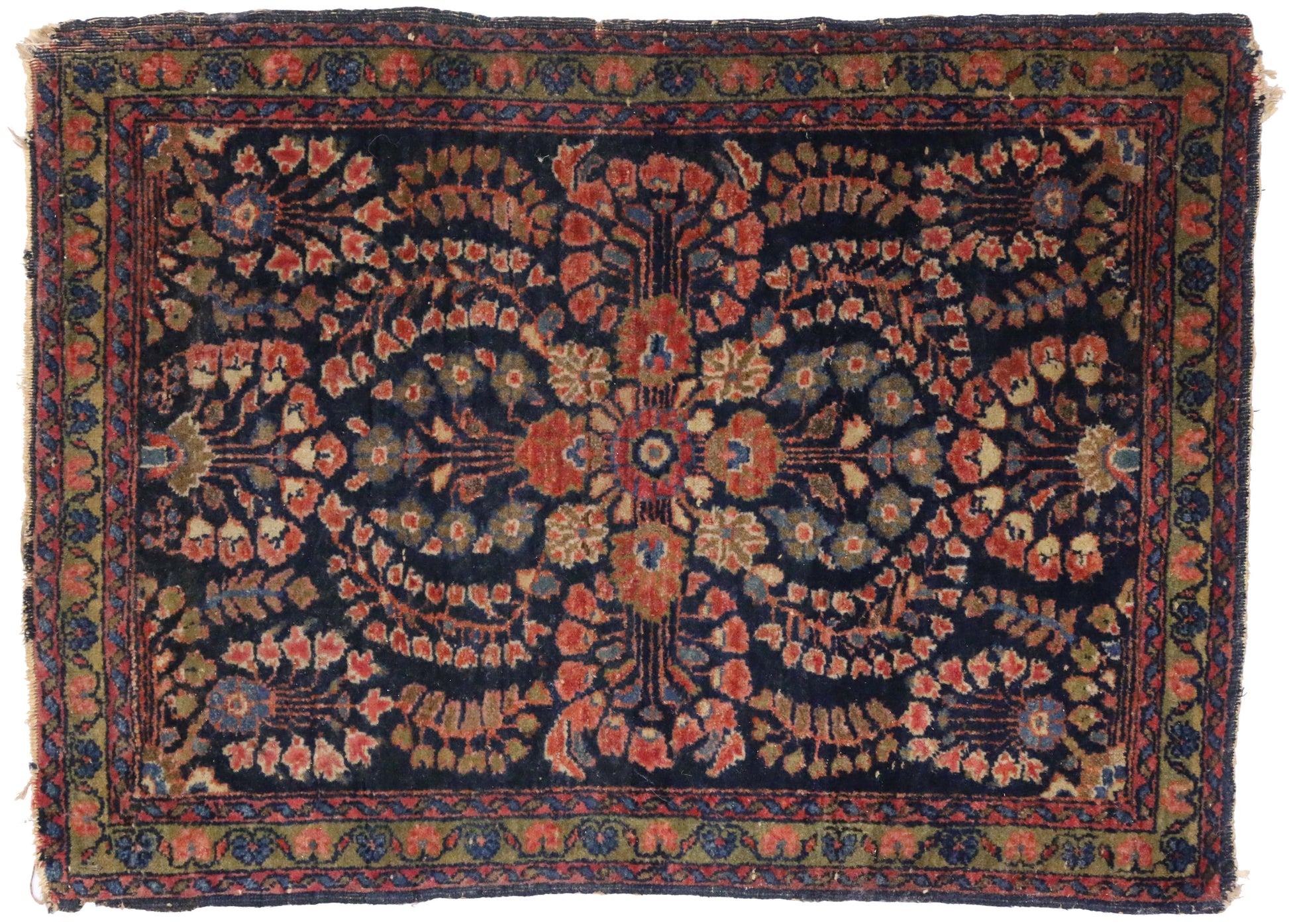 2 x 3 Antique Persian Sarouk Rug 74477