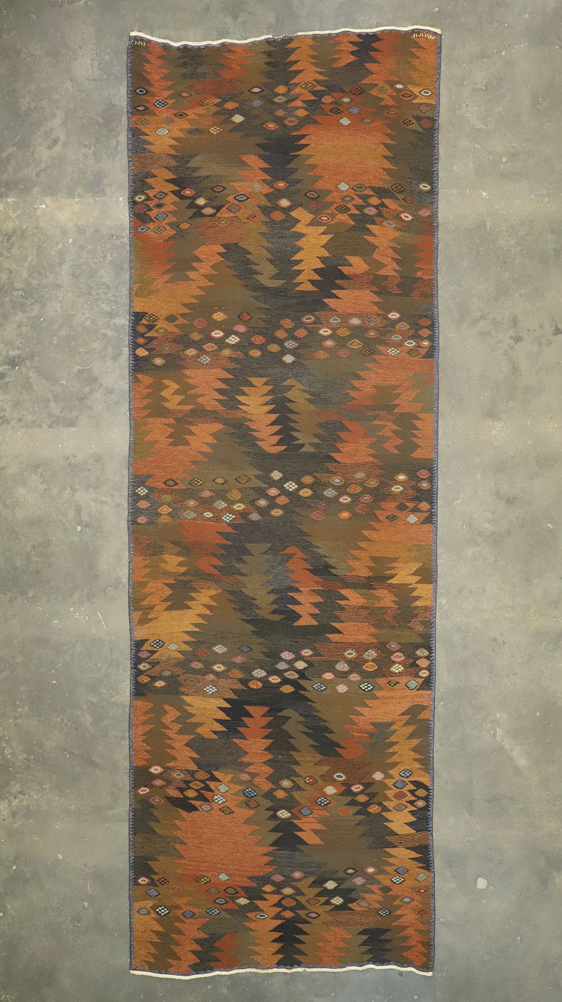 5 x 16 Vintage Swedish Kilim Rug 74495