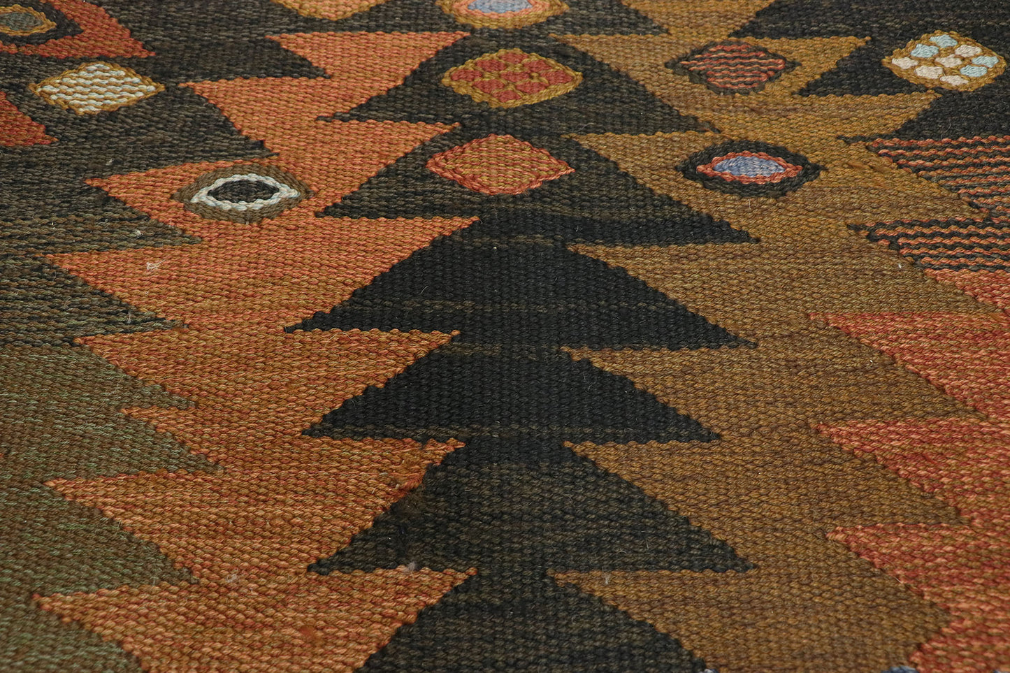 5 x 16 Vintage Swedish Kilim Rug 74495