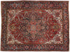 10 x 13 Vintage Persian Heriz Rug 74496