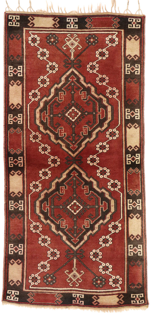 3 x 7 Vintage Turkish Oushak Rug 74500