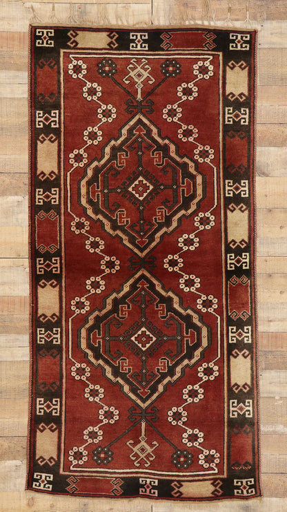 3 x 7 Vintage Turkish Oushak Rug 74500