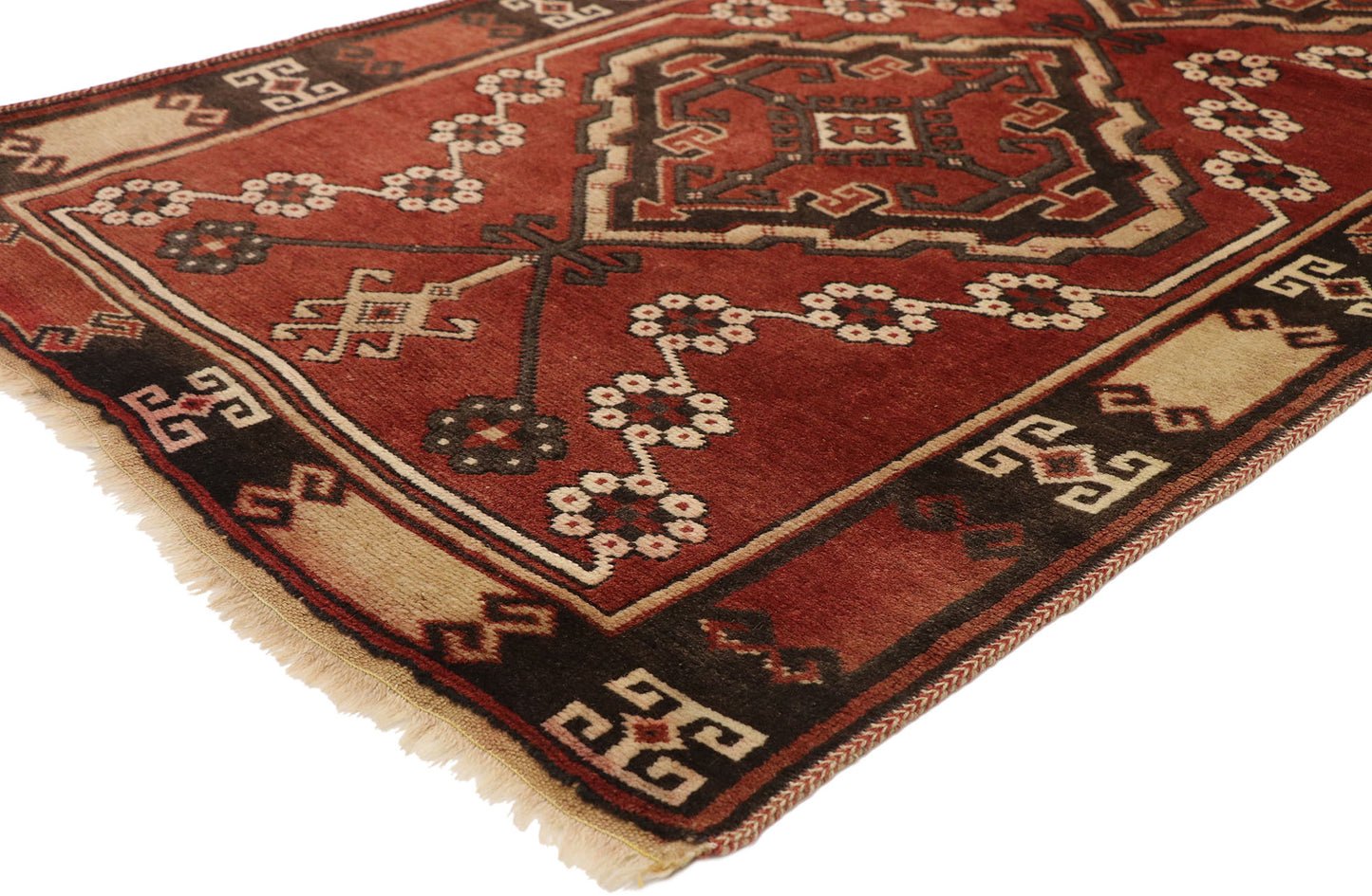 3 x 7 Vintage Turkish Oushak Rug 74500