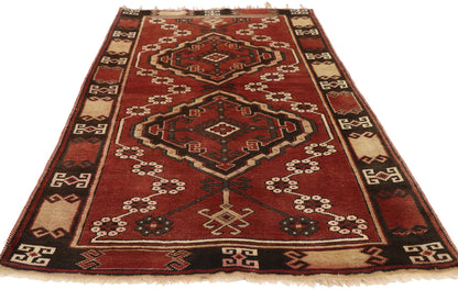 3 x 7 Vintage Turkish Oushak Rug 74500