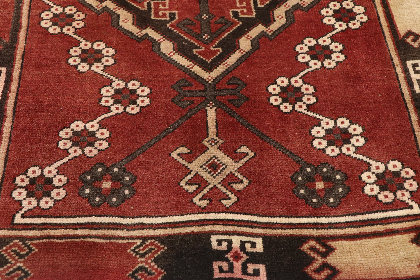 3 x 7 Vintage Turkish Oushak Rug 74500