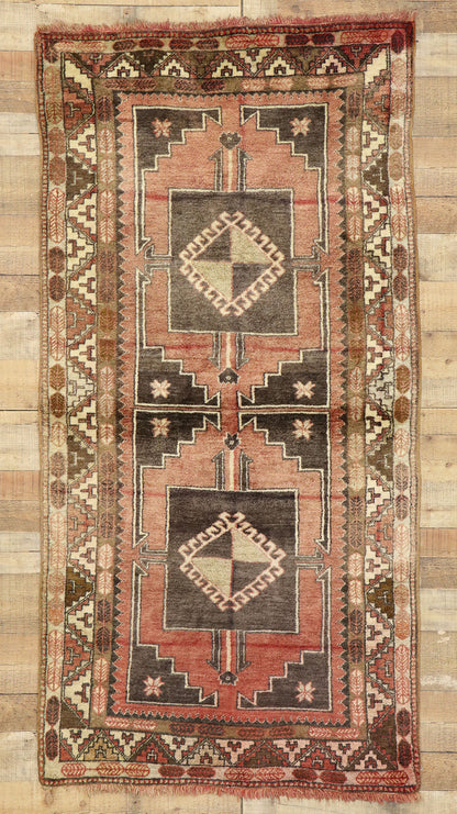 3 x 7 Vintage Turkish Oushak Rug 74501