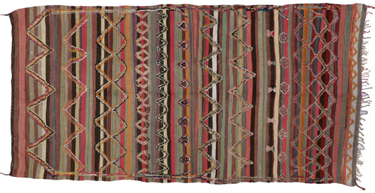 6 x 11 Vintage Moroccan Kilim Rug 74506