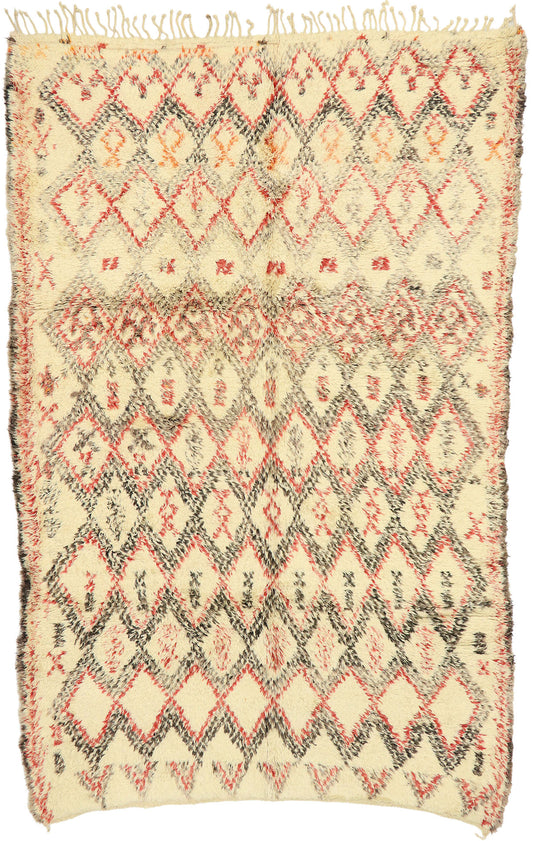 7 x 11 Vintage Moroccan Beni Ourain Rug 74509