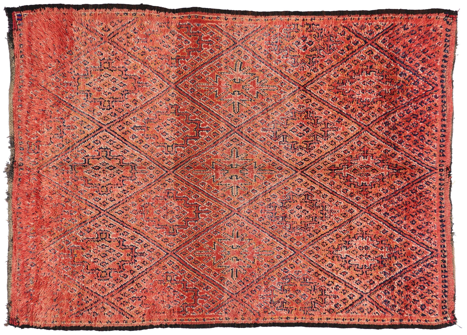 7 x 9 Vintage Moroccan Rug 74536