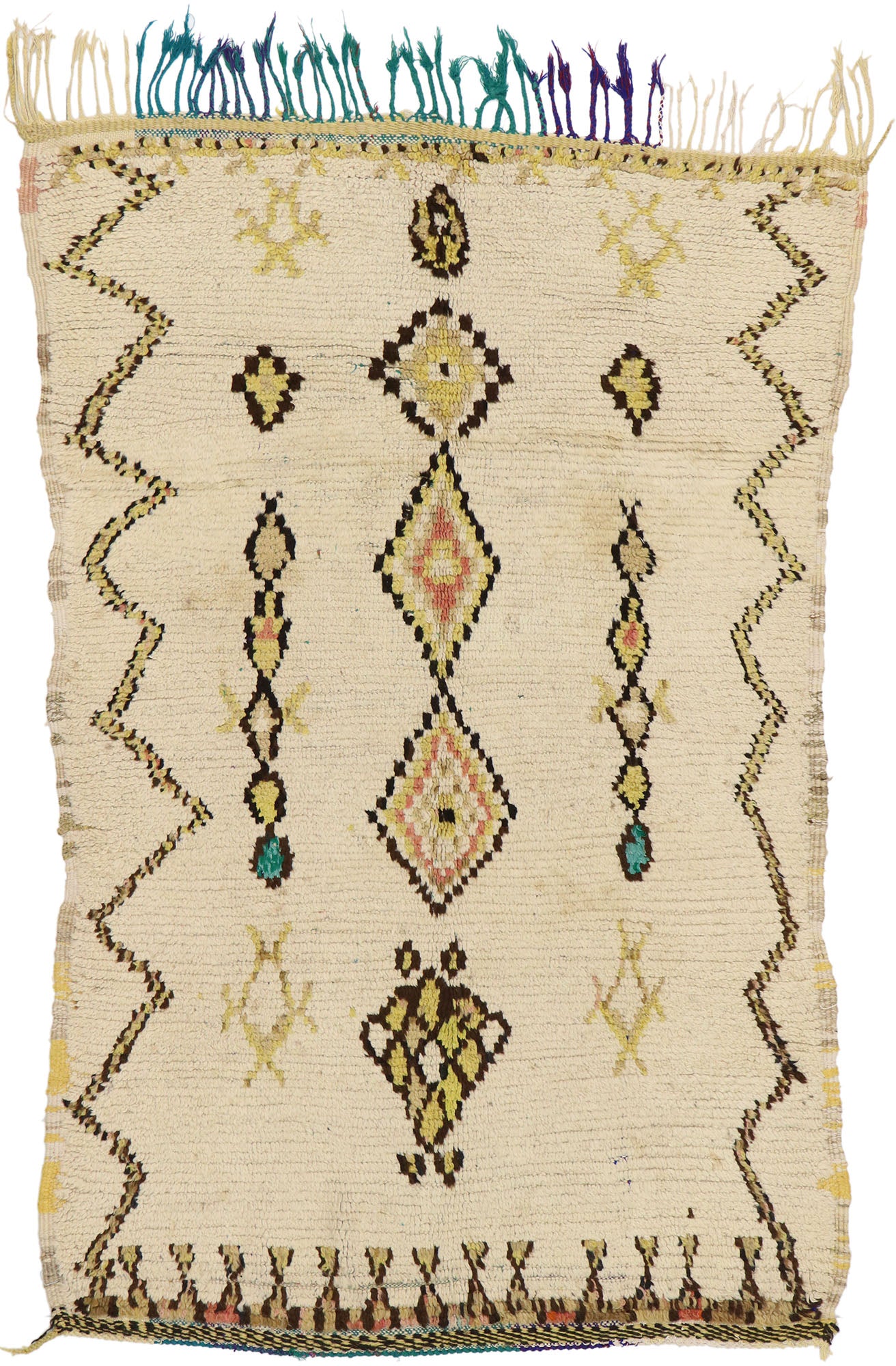 4 x 6 Vintage Moroccan Azilal Rug 74546