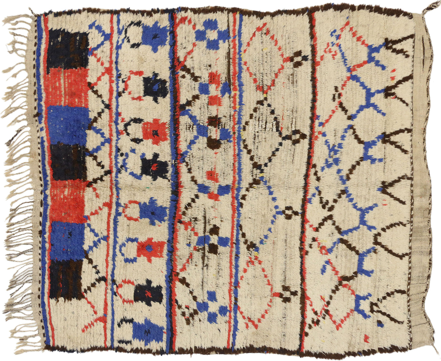 4 x 5 Vintage Moroccan Azilal Rug 74548