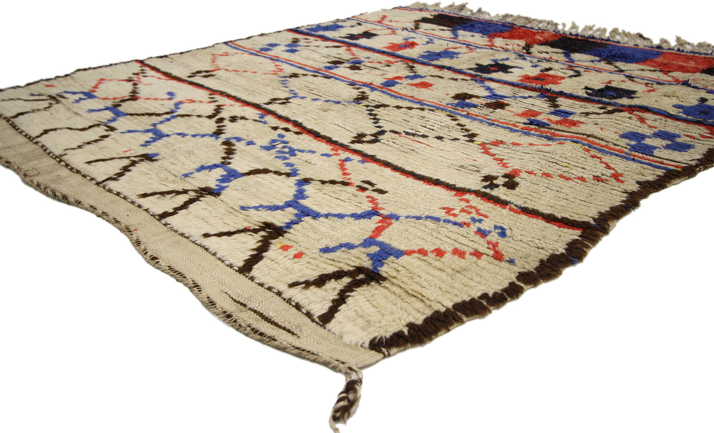 4 x 5 Vintage Moroccan Azilal Rug 74548