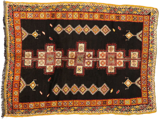 5 x 6 Vintage Moroccan Rug 74556