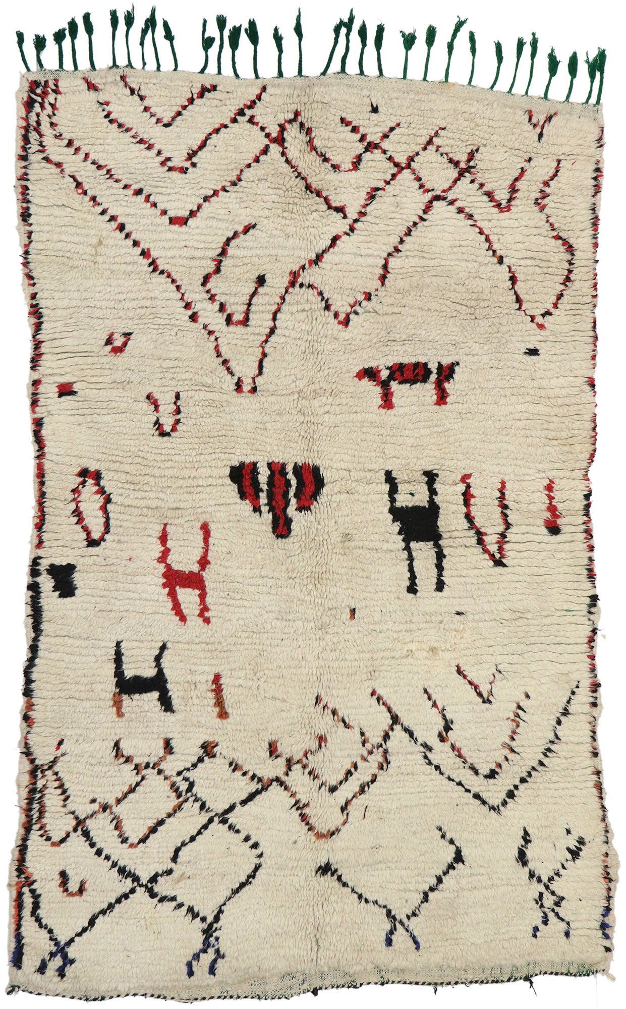 4 x 6 Vintage Moroccan Azilal Rug 74557