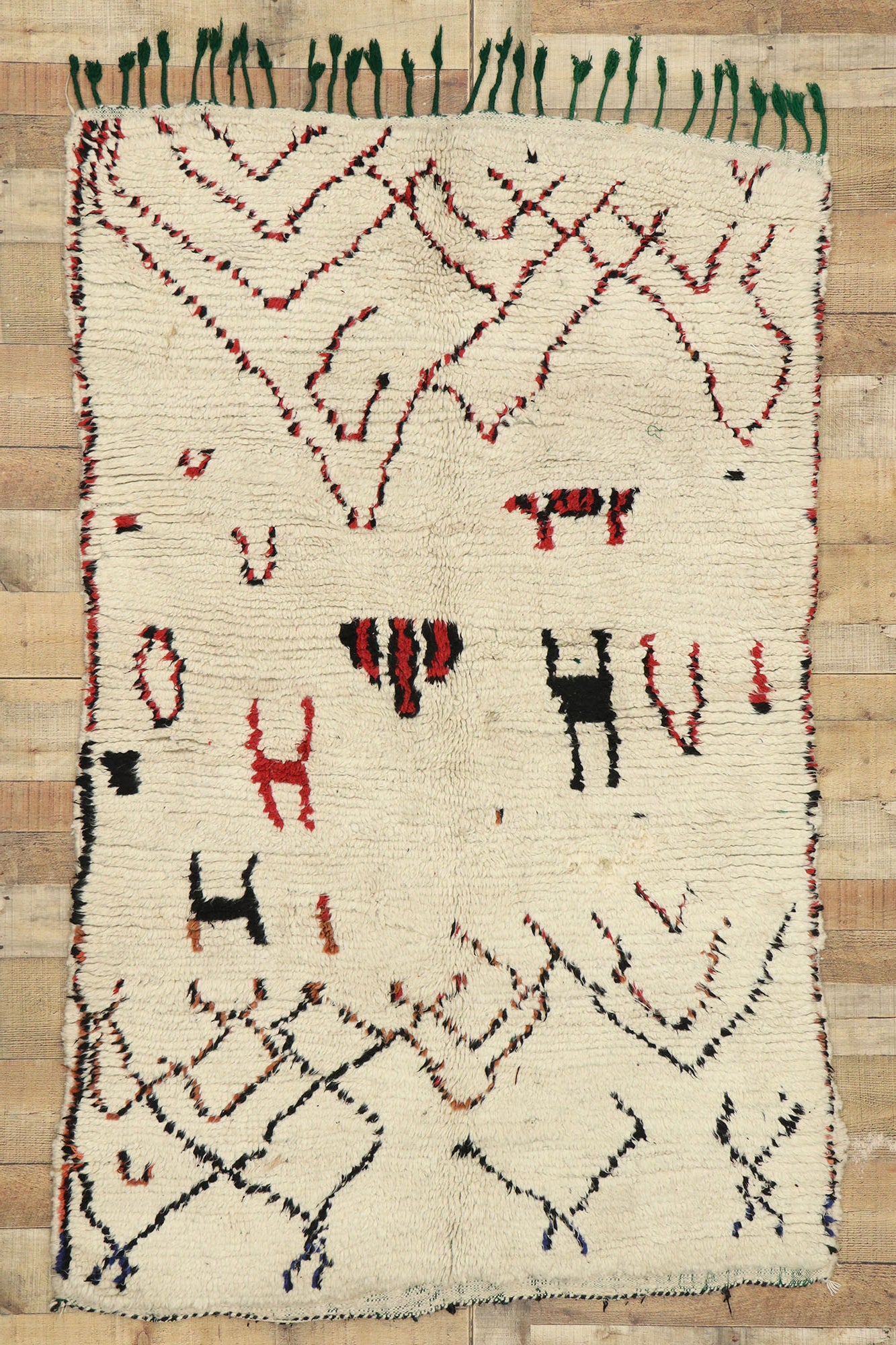 4 x 6 Vintage Moroccan Azilal Rug 74557