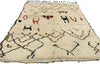 4 x 6 Vintage Moroccan Azilal Rug 74557