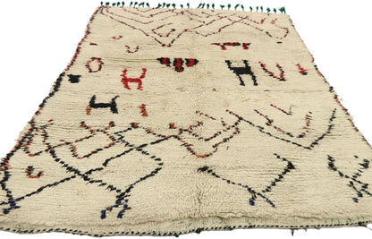 4 x 6 Vintage Moroccan Azilal Rug 74557