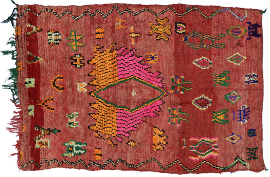 4 x 6 Vintage Moroccan Rug 74563