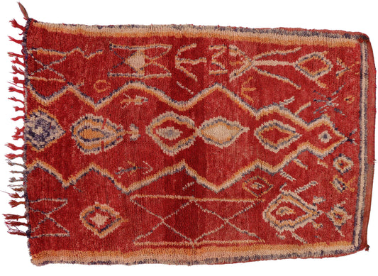 4 x 5 Vintage Moroccan Rug 74567