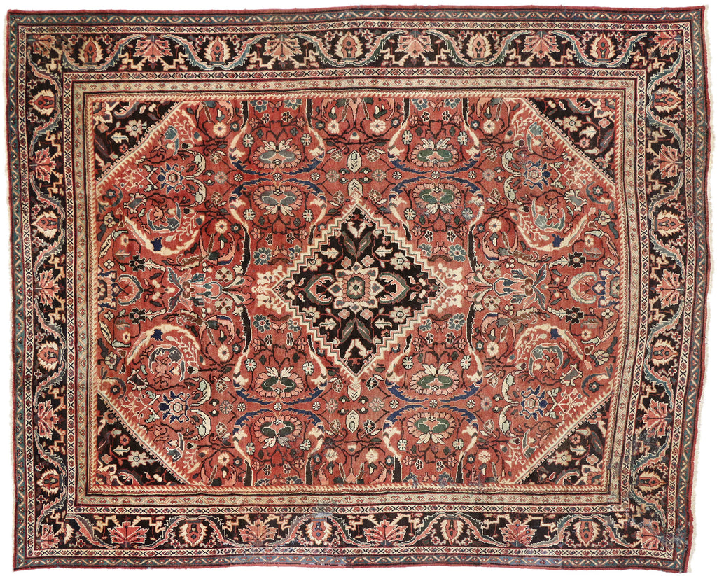 11 x 13 Vintage Persian Mahal Rug 74573