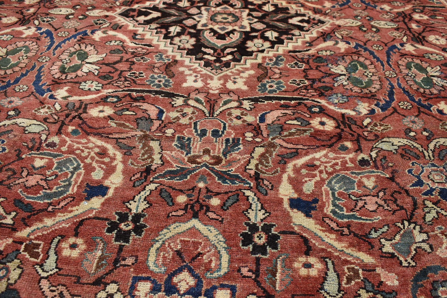 11 x 13 Vintage Persian Mahal Rug 74573
