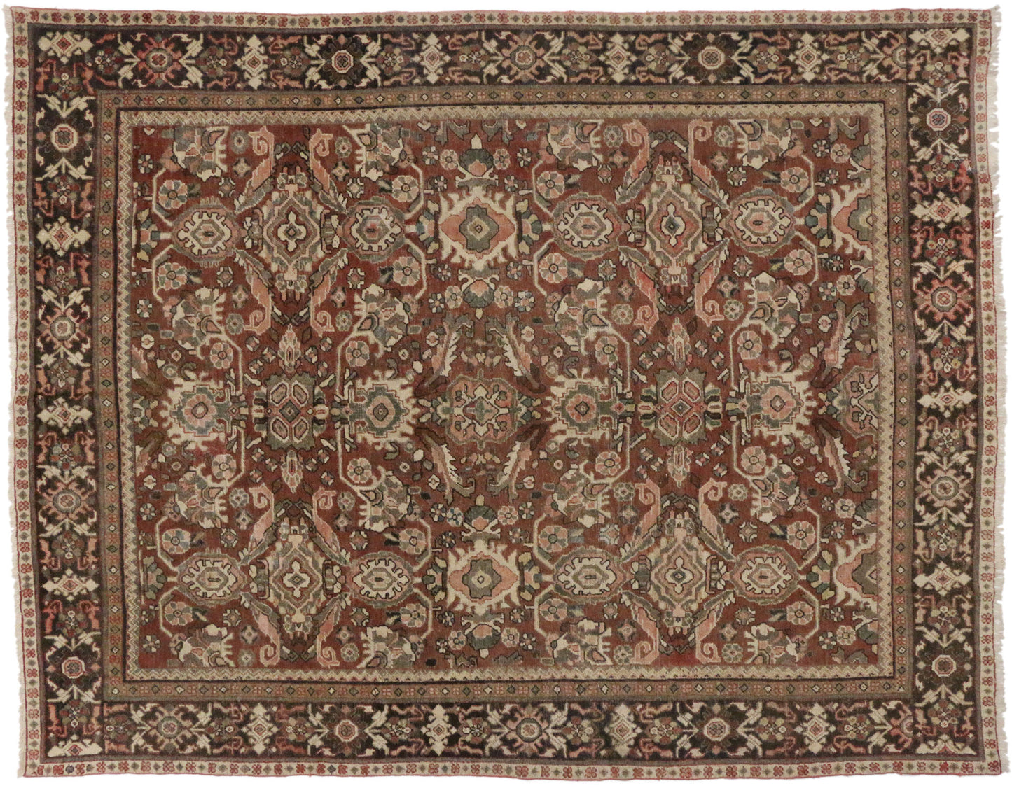 9 x 11 Vintage Persian Mahal Rug 74577