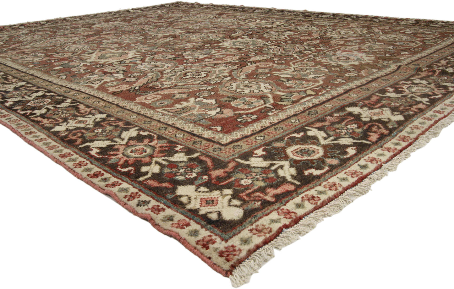 9 x 11 Vintage Persian Mahal Rug 74577