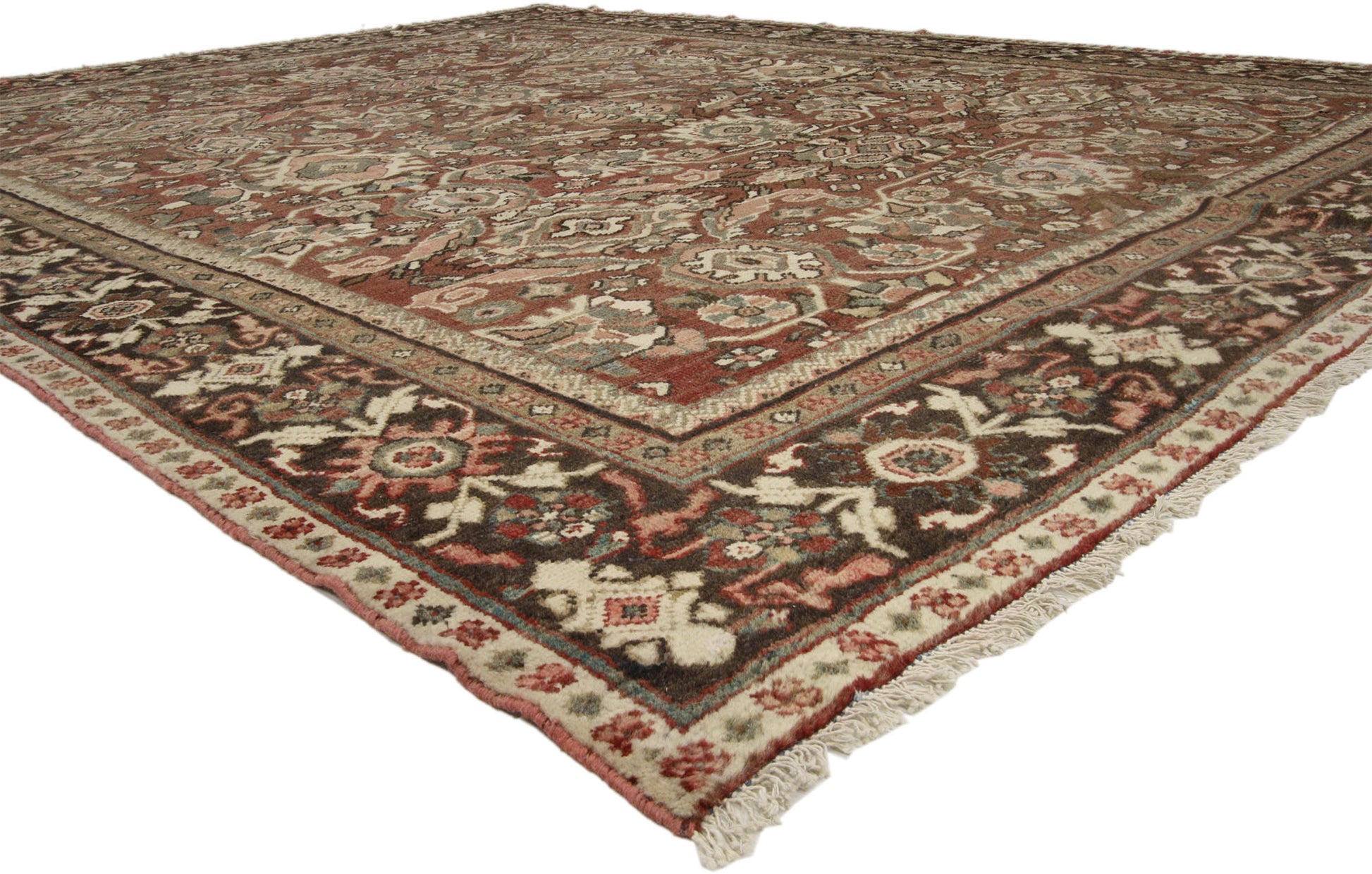 9 x 11 Vintage Persian Mahal Rug 74577