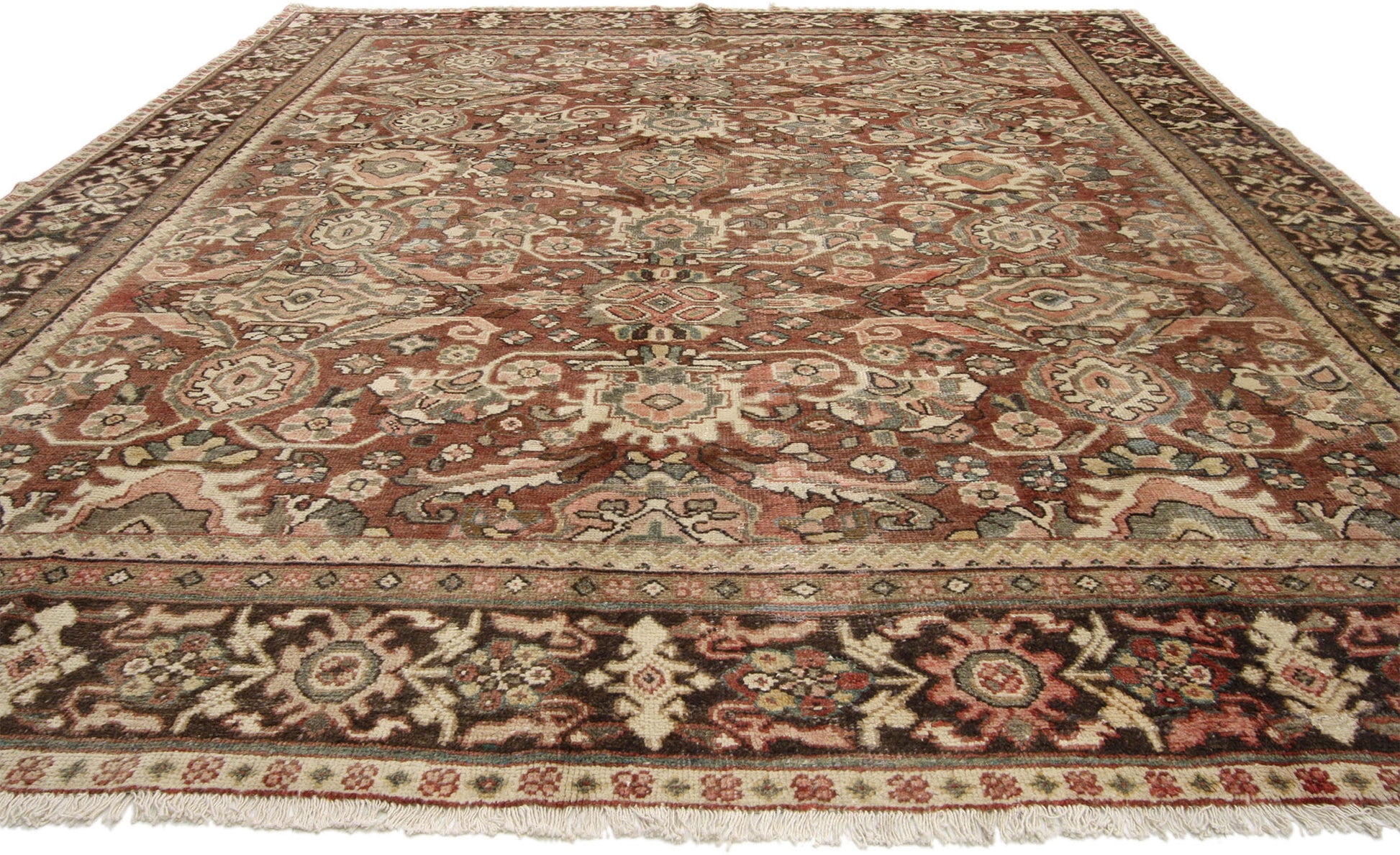 9 x 11 Vintage Persian Mahal Rug 74577