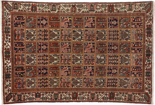 6 x 10 Vintage Persian Bakhtiari Rug 74579