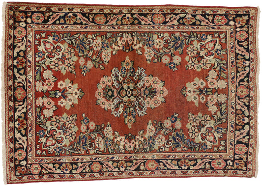 5 x 6 Vintage Persian Mahal Rug 74582