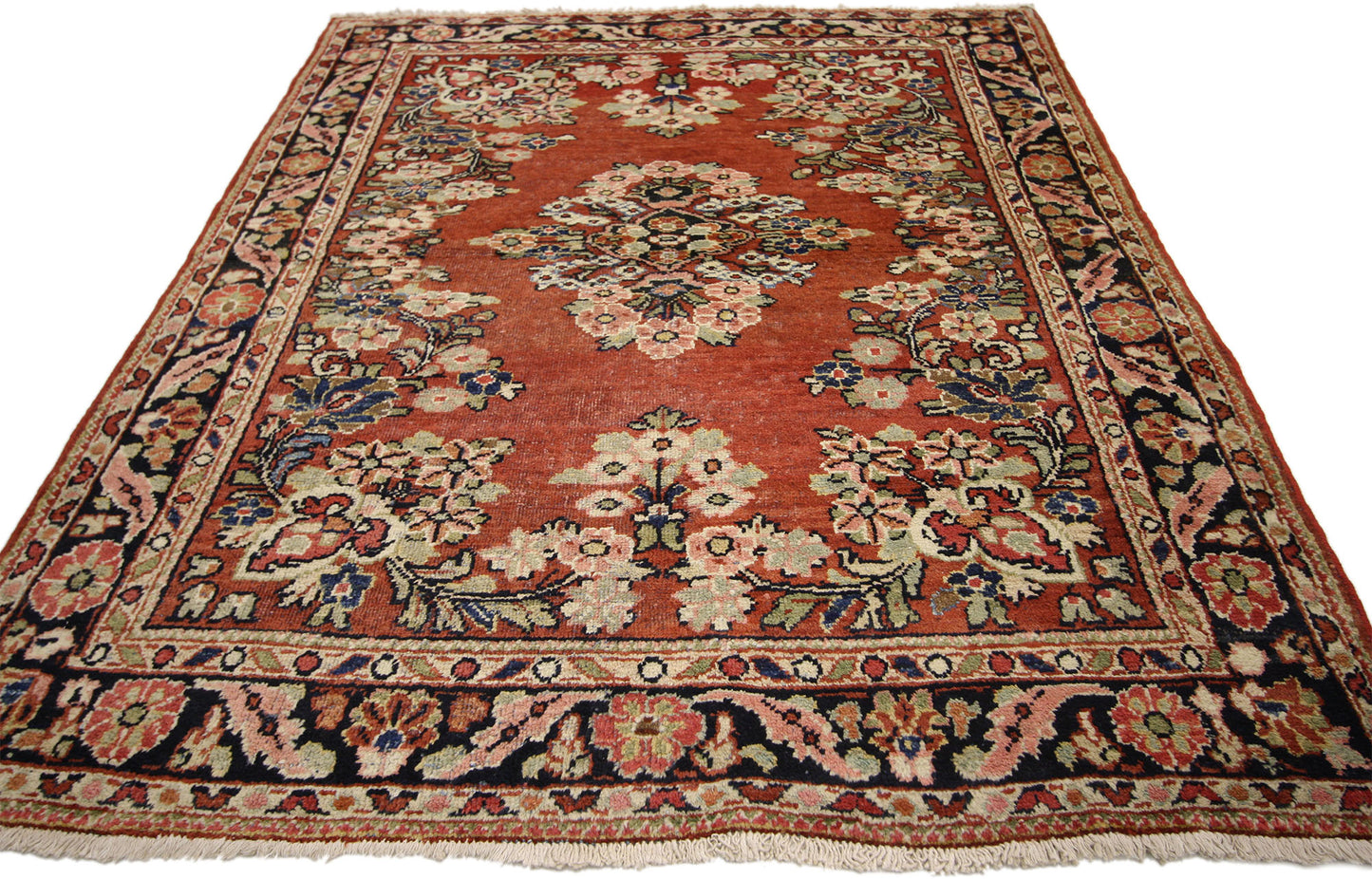 5 x 6 Vintage Persian Mahal Rug 74582