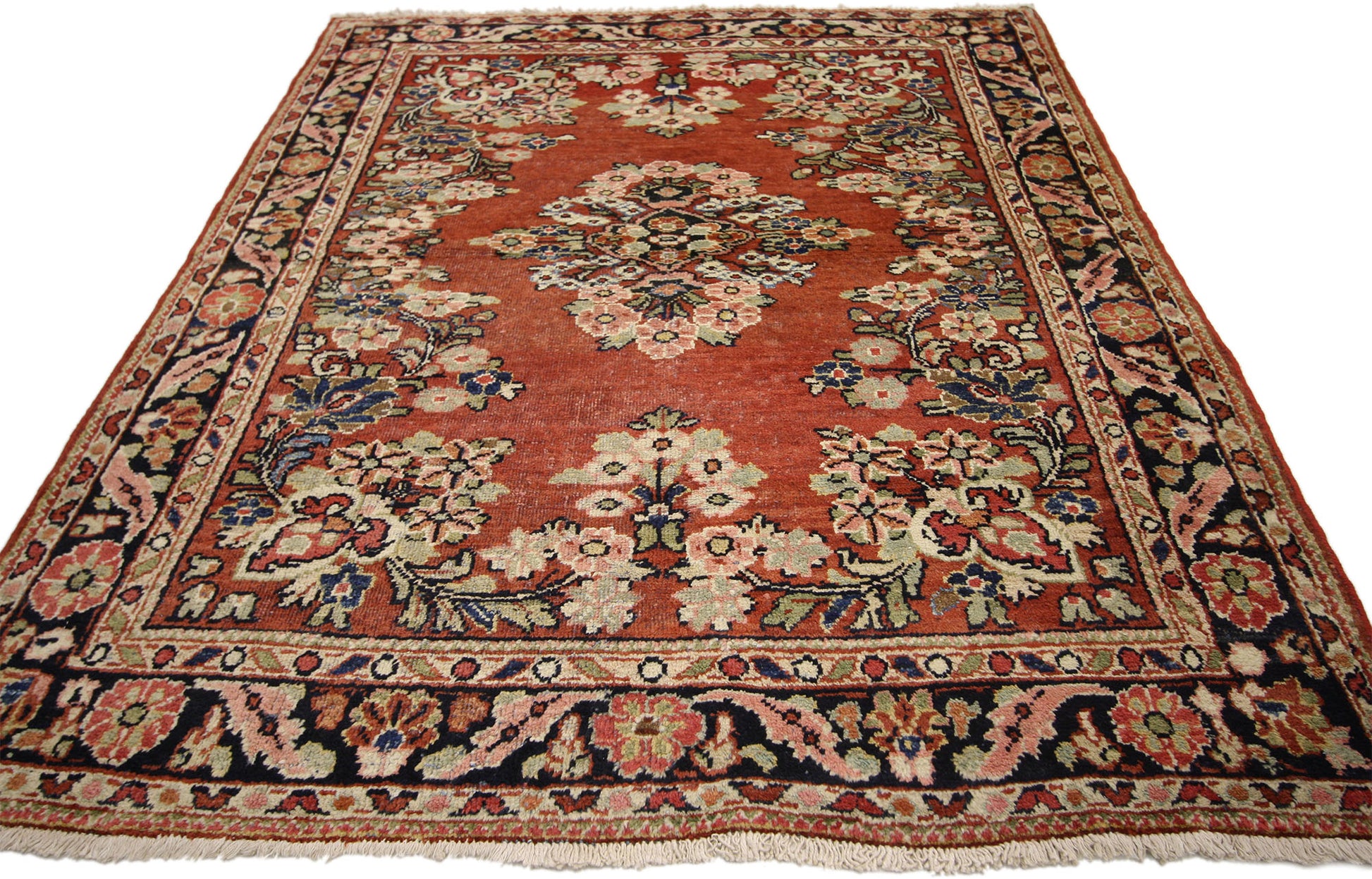 5 x 6 Vintage Persian Mahal Rug 74582