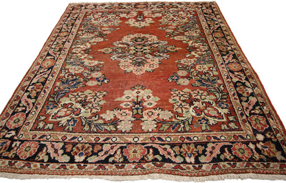 5 x 6 Vintage Persian Mahal Rug 74582