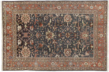 6 x 9 Vintage Indian Tabriz Rug 74642