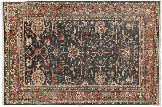 6 x 9 Vintage Indian Tabriz Rug 74642