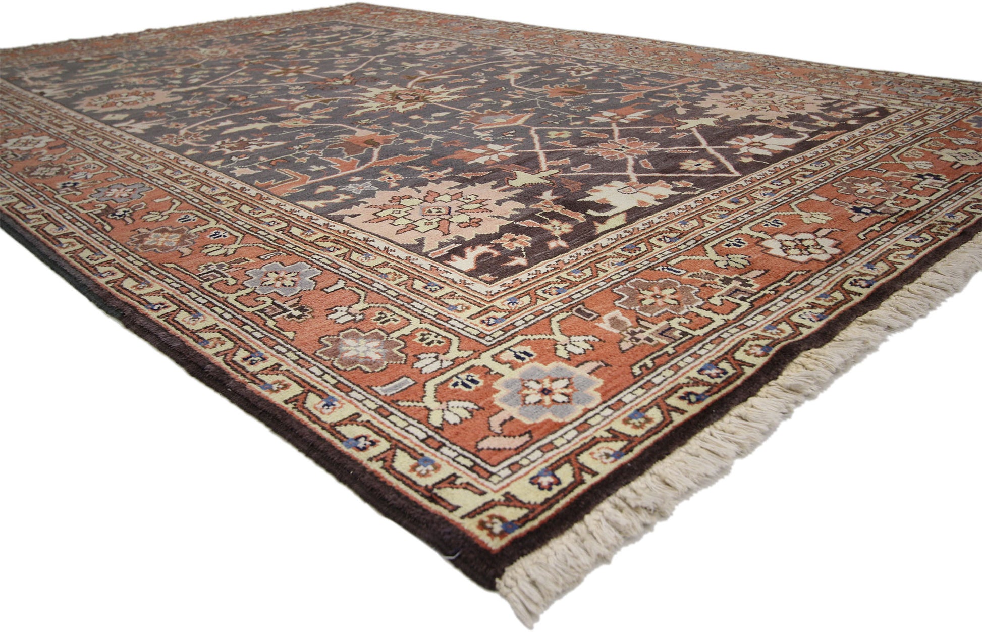 6 x 9 Vintage Indian Tabriz Rug 74642