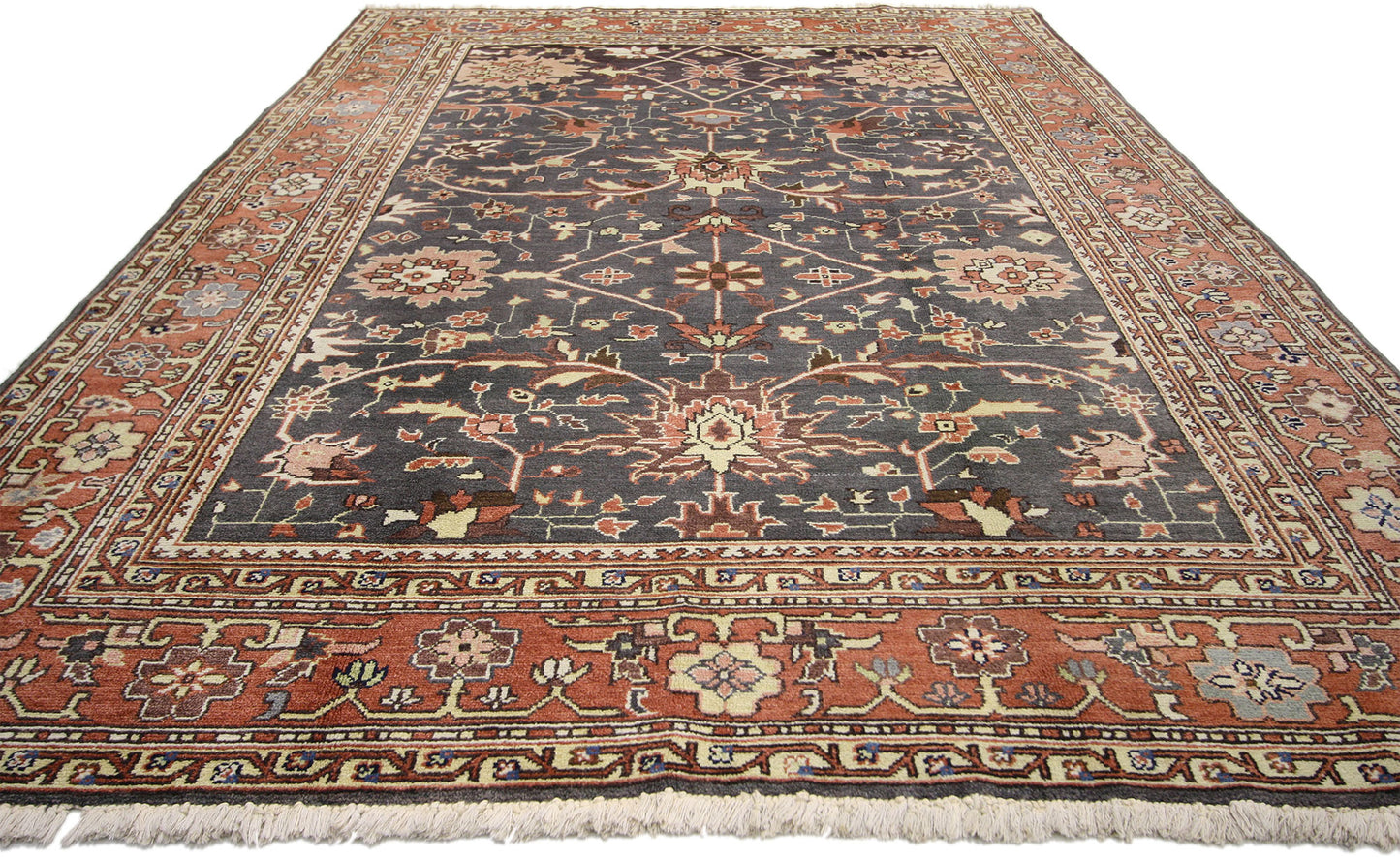 6 x 9 Vintage Indian Tabriz Rug 74642