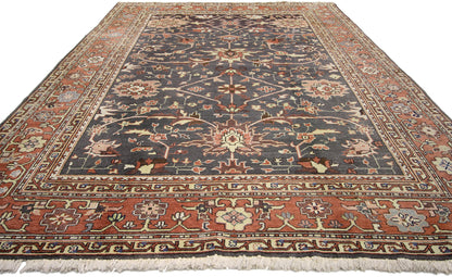 6 x 9 Vintage Indian Tabriz Rug 74642