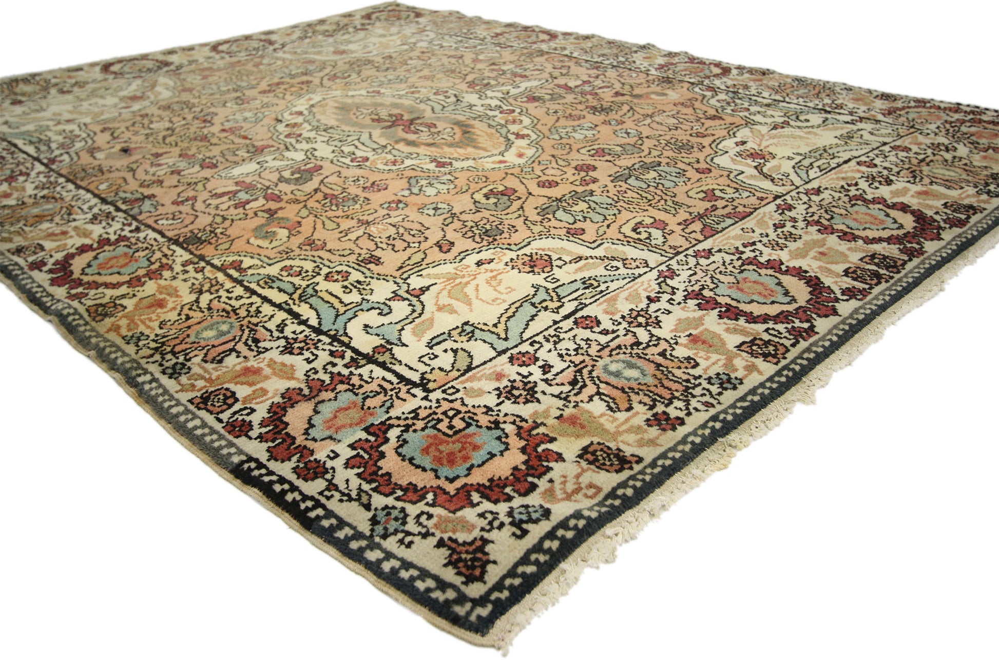 5 x 6 Vintage Indian Agra Rug 74659