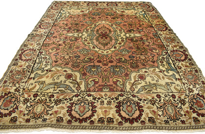 5 x 6 Vintage Indian Agra Rug 74659