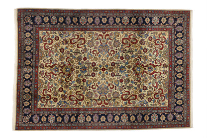 8 x 11 Vintage Romanian Isfahan Rug 74660