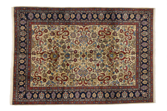 8 x 11 Vintage Romanian Isfahan Rug 74660