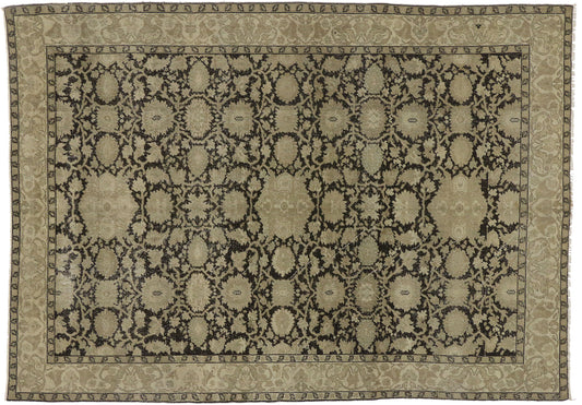 8 x 11 Distressed Antique Indian Agra Rug 74661